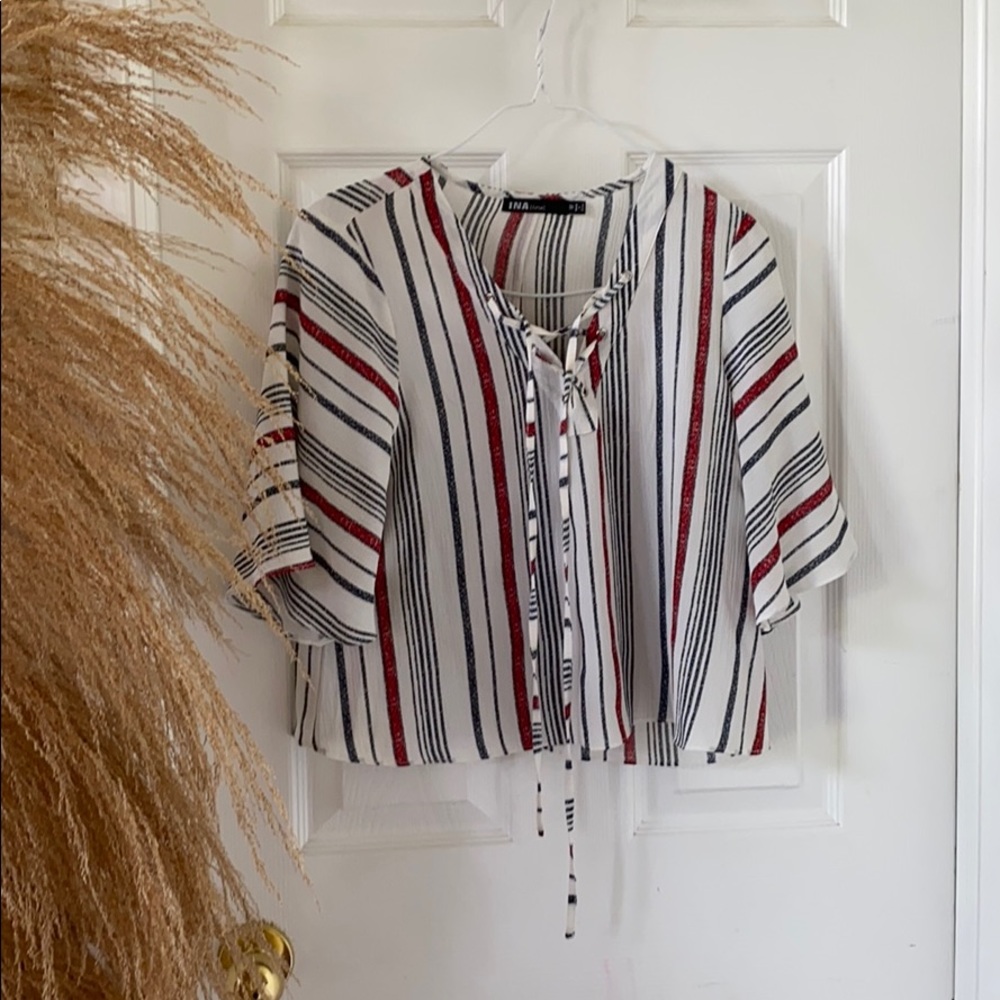 Striped cropped top